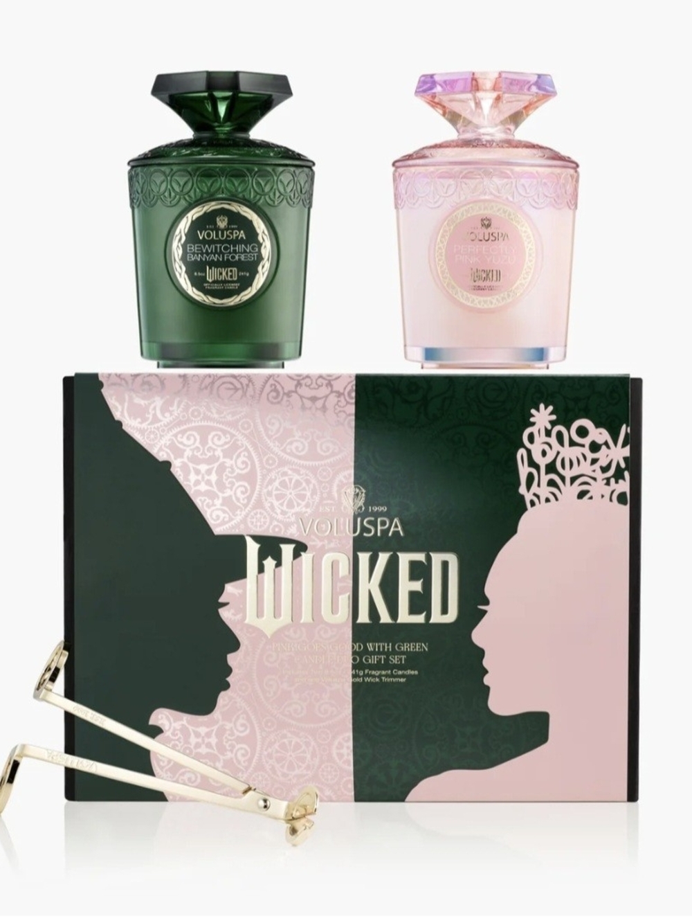 Voluspa Wicked Duo Scented Candle Gift Set - Green & Pink